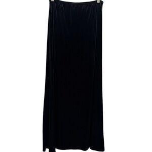 J.R. Nites Black Velvet Maxi Skirt Size Medium